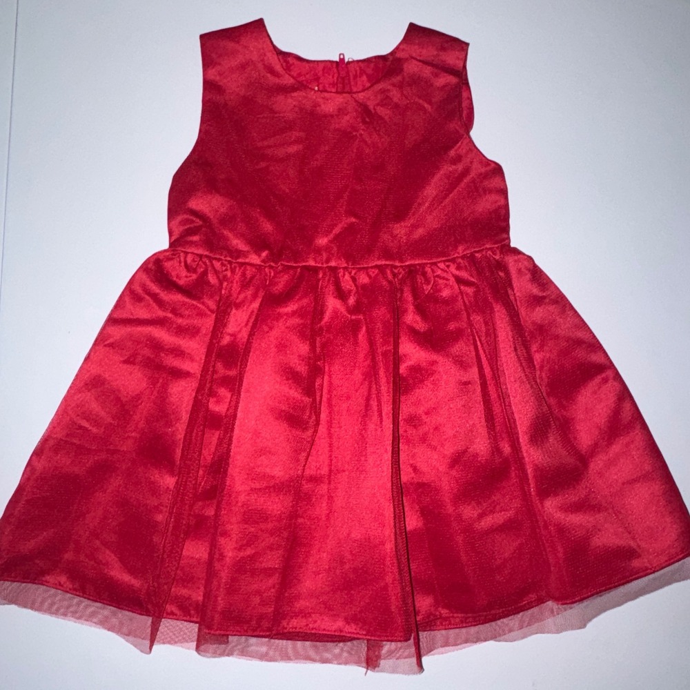 Purple Rose Formal Dress Toddler Girls 3T Red Tulle Overlay Sleeveless Party